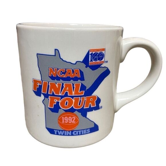 1992 NCAA Basketball Final Four Twin Cities Basketball Centennial Mug RARE - Picture 1 of 4